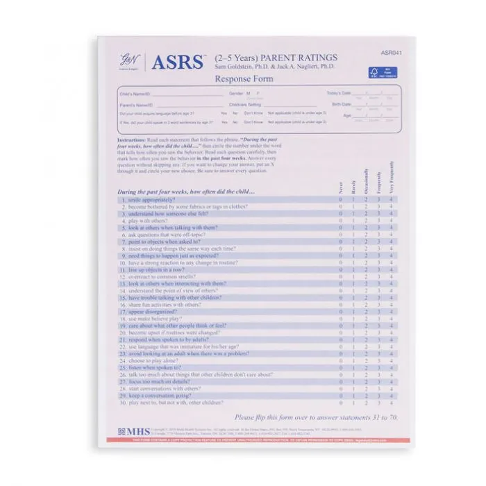 (ASRS®) Autism Spectrum Rating Scales™