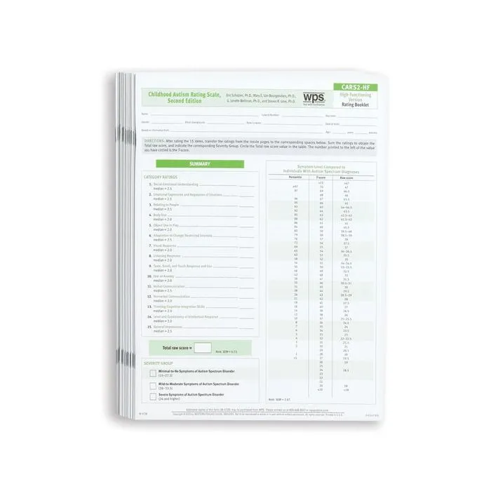 (CARS®2) Childhood Autism Rating Scale, Second Edition