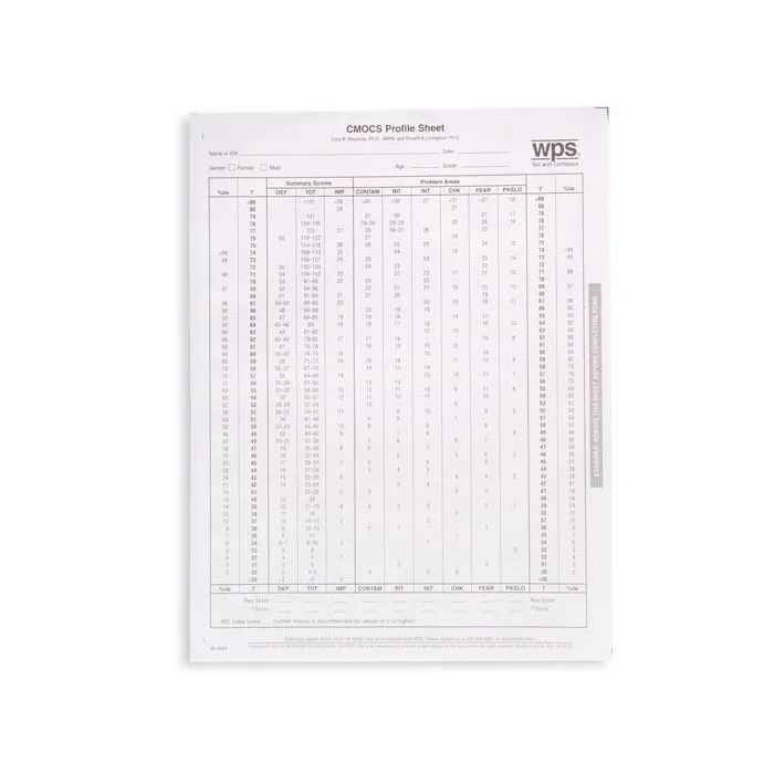 (CMOCS) Children's Measure of Obsessive-Compulsive Symptoms