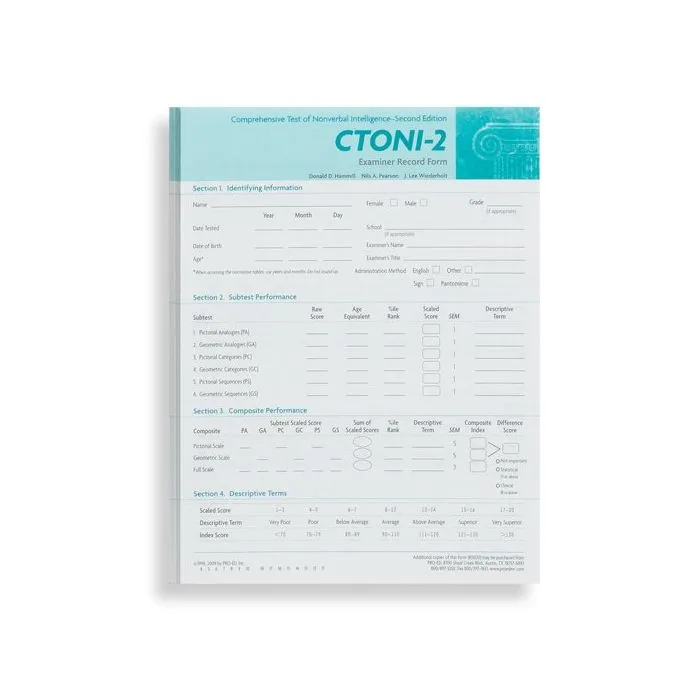 (CTONI-2) Comprehensive Test of Nonverbal Intelligence, Second Edition
