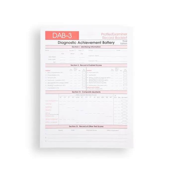 (DAB-3) Diagnostic Achievement Battery 3