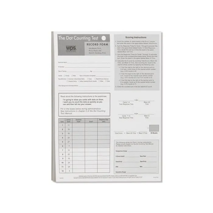 (DCT) The Dot Counting Test
