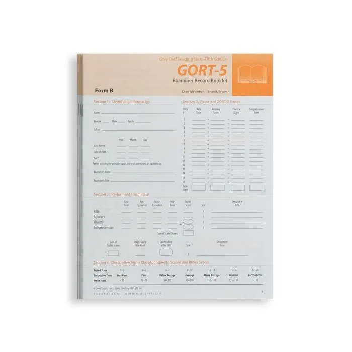 (GORT-5) Gray Oral Reading Test, Fifth Edition