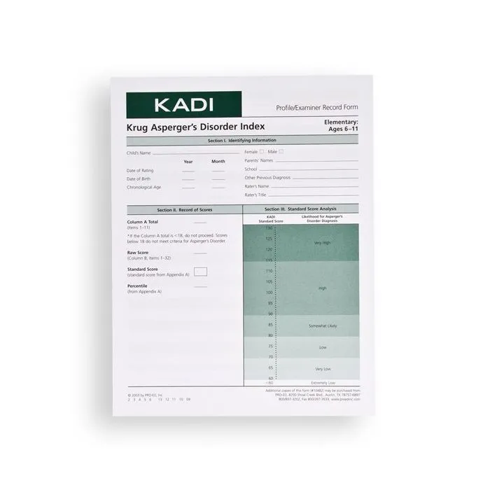 (KADI) Krug Asperger's Disorder Index