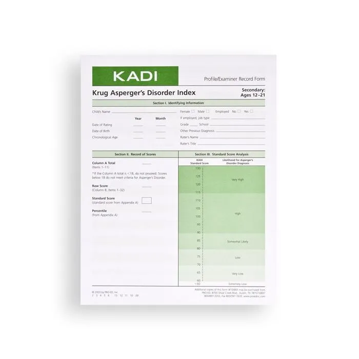 (KADI) Krug Asperger's Disorder Index