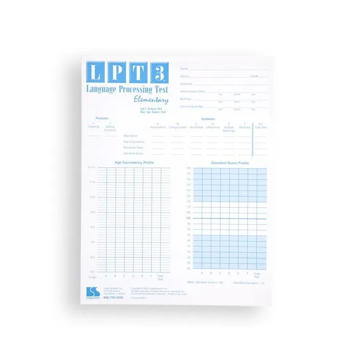 (LPT 3) Language Processing Test 3: Elementary