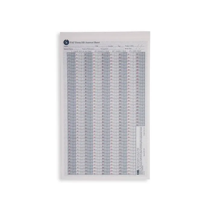 (PAI) Personality Assessment Inventory