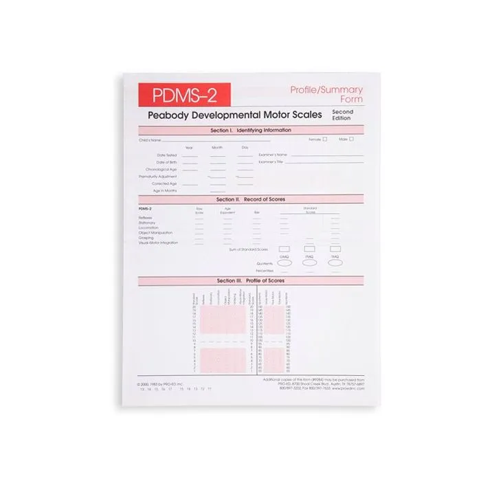 (PDMS-2) Peabody Developmental Motor Scales, Second Edition
