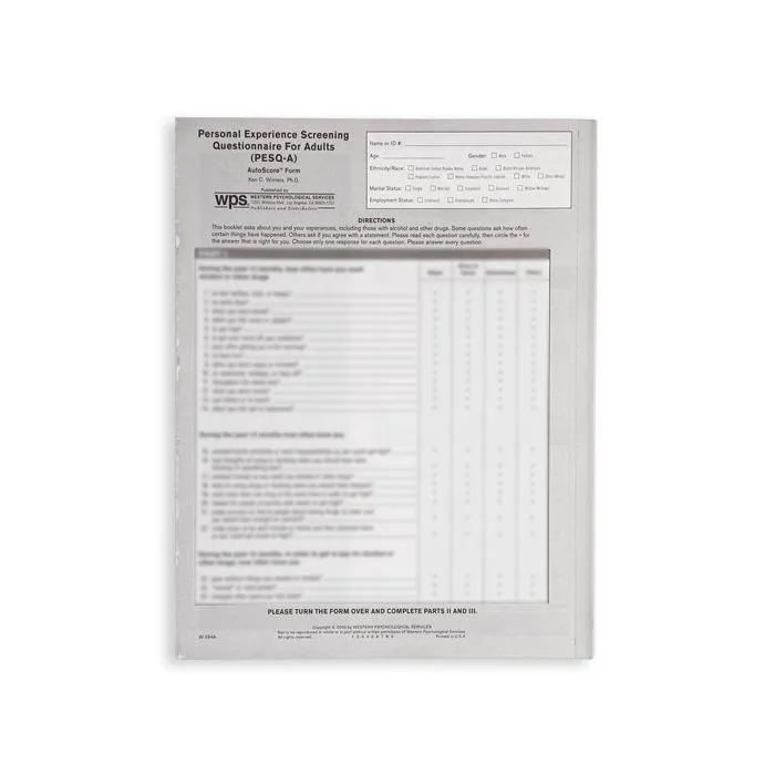 (PESQ-A) Personal Experience Screening Questionnaire for Adults