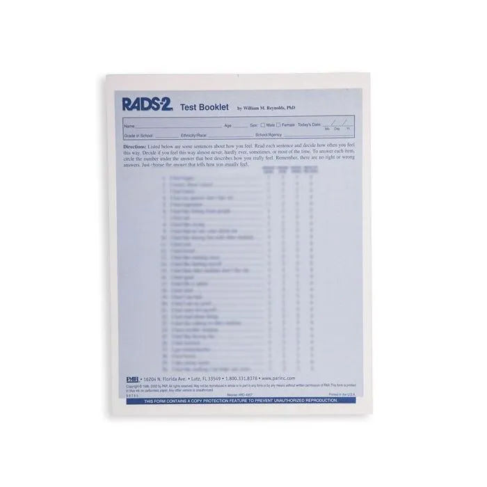 (RADS-2) Reynolds Adolescent Depression Scale, Second Edition