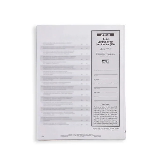 (SCQ) Social Communication Questionnaire