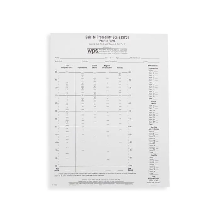 (SPS) Suicide Probability Scale