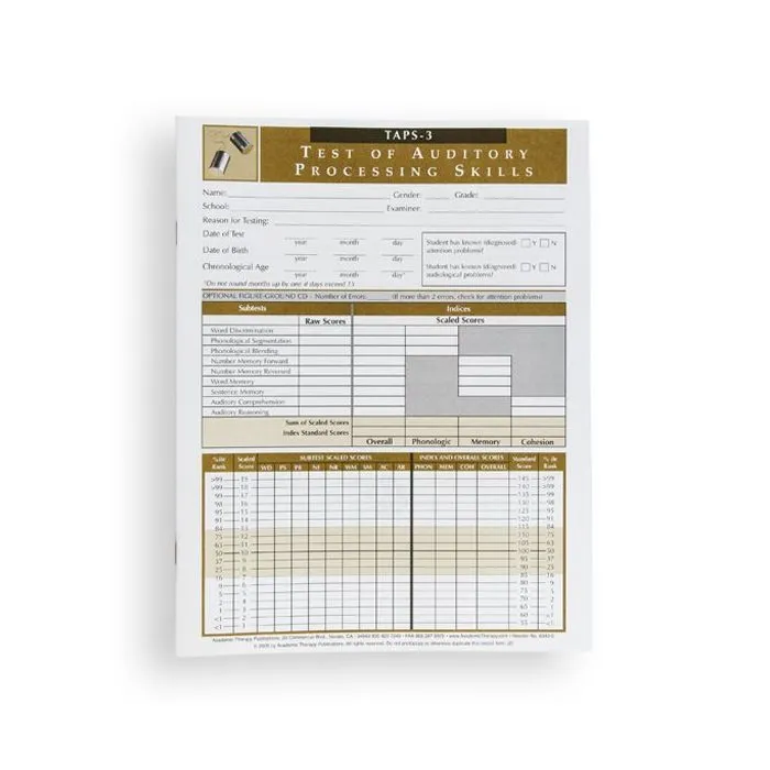 (TAPS-3) Test of Auditory Processing Skills, Third Edition