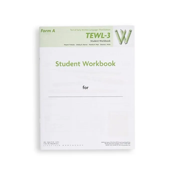 (TEWL-3) Test of Early Written Language, Third Edition