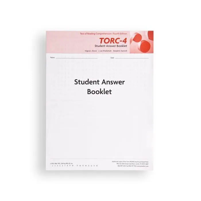 (TORC-4) Test of Reading Comprehension, Fourth Edition