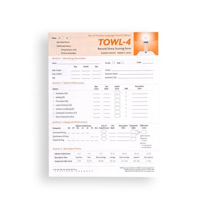 (TOWL-4) Test of Written Language 4