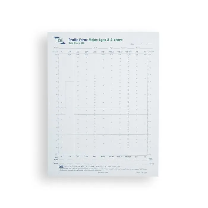(TSCYC) Trauma Symptom Checklist for Young Children