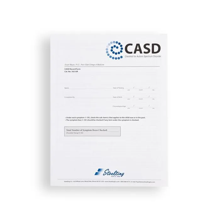 (CASD) Checklist for Autism Spectrum Disorder