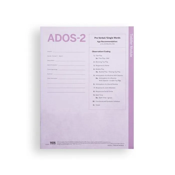 (ADOS™-2) Autism Diagnostic Observation Schedule™, Second Edition