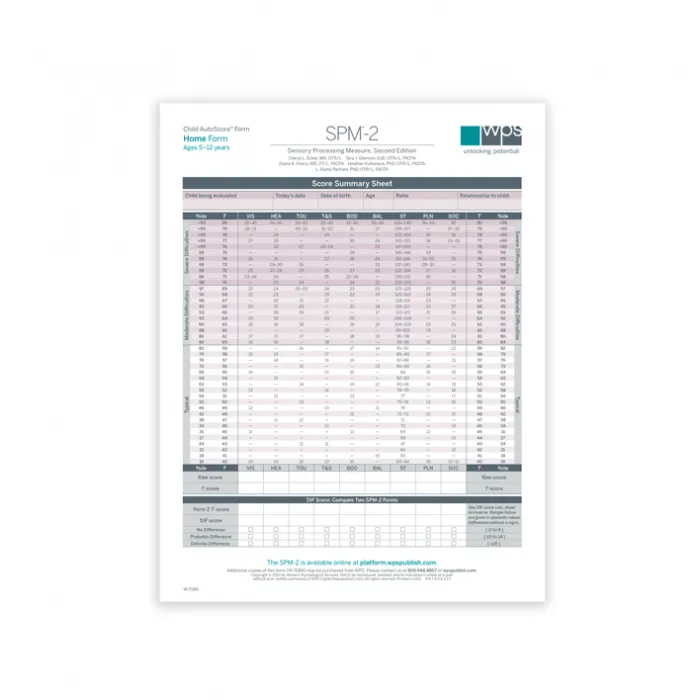 SPM-2 Child Home Print Form (Pack of 25)
