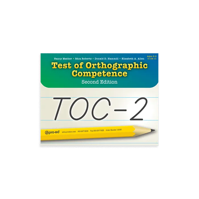 (TOC-2) Test of Orthographic Competence, Second Edition Kit