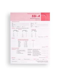 SSI-4 Test Record And Frequency Computation Form (Pack of 50)