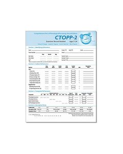 CTOPP-2 Examiner Record Booklet, Ages 7-24 (Pack of 25)