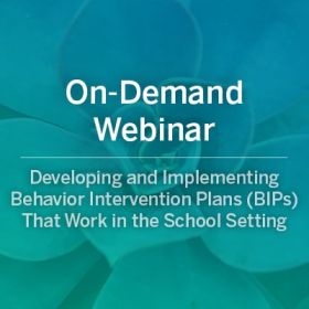 On-Demand Webinar: Developing and Implementing Behavior Intervention Plans (BIP) that work in the School Setting