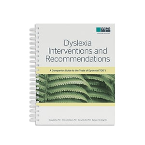Dyslexia Interventions and Recommendations: A Companion Guide to the Tests of Dyslexia (TOD)